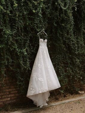 Rivini Ivory Floral Lace A-Line Wedding Dress “Raelynn”